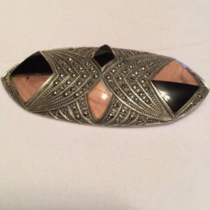 JUDITH JACK STERLING SILVER MARCASITE 3"